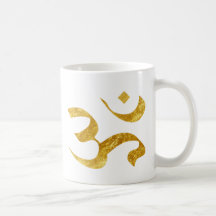 Slogan Tasse | Ohm Yoga Yogi | goldgelb