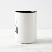 Slogan tea time - theetijd. kopje thee drinken. zweifarbige tasse (Mittel)