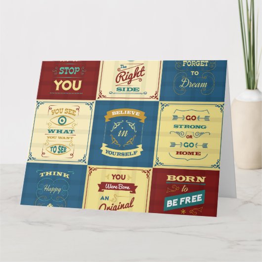 Slogan Typografie Dankeskarte (Vorderseite)