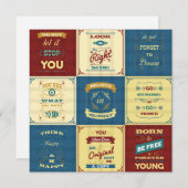 Slogan Typografie Feiertagskarte (Vorne/Hinten)