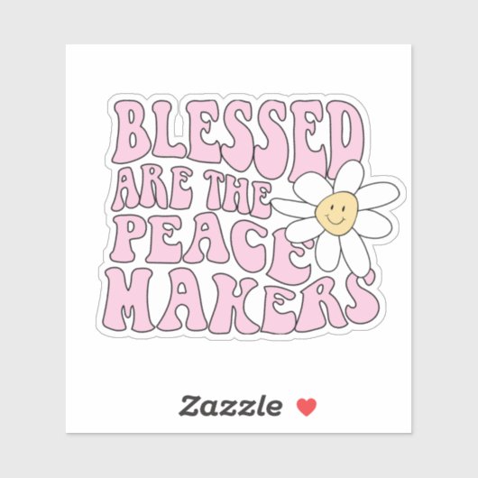 Slogan von Daisy and Peace Makers Aufkleber (Blatt)