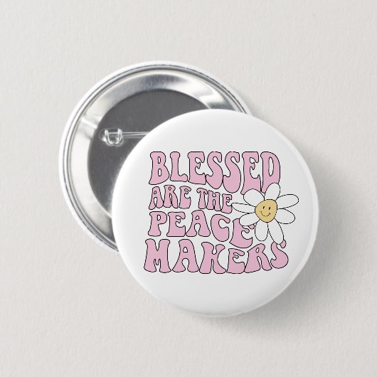 Slogan von Daisy and Peace Makers Button (Vorne & Hinten)