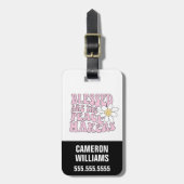 Slogan von Daisy and Peace Makers Gepäckanhänger (Vorderseite vertikal)