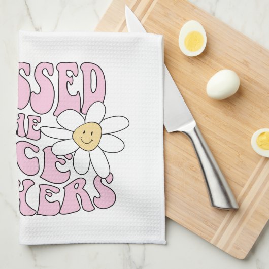 Slogan von Daisy and Peace Makers Geschirrtuch (Viertel Falte)