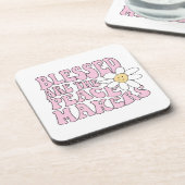 Slogan von Daisy and Peace Makers Getränkeuntersetzer (Linke Seite)