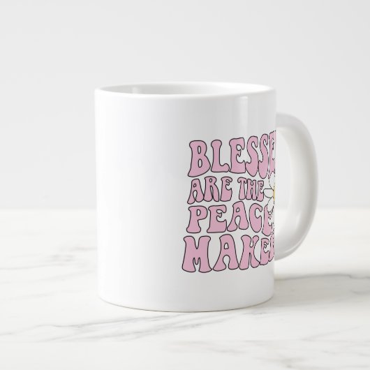 Slogan von Daisy and Peace Makers Jumbo-Tasse (Vorderseite Rechts)
