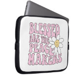 Slogan von Daisy and Peace Makers Laptopschutzhülle (Vorne Rechts)