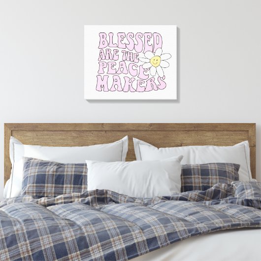 Slogan von Daisy and Peace Makers Leinwanddruck (Insitu (Schlafzimmer))