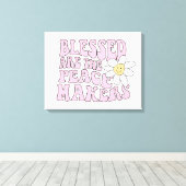 Slogan von Daisy and Peace Makers Leinwanddruck (Insitu (Holzboden))