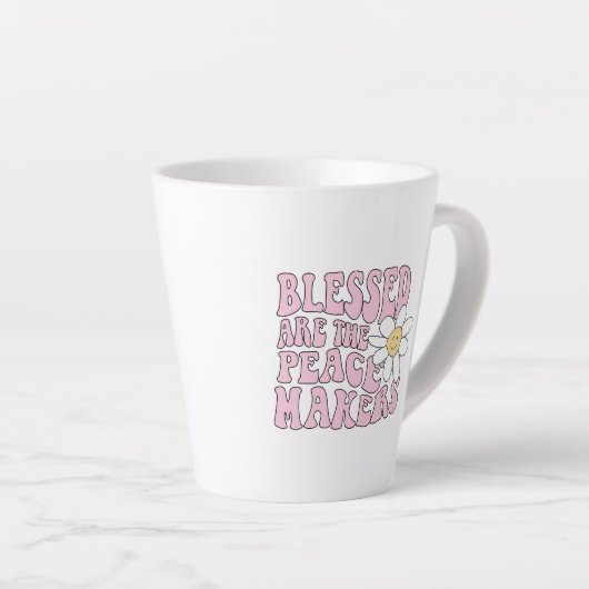 Slogan von Daisy and Peace Makers Milchtasse (Rechte Ecke)