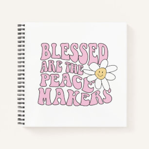 Slogan von Daisy and Peace Makers Notizblock