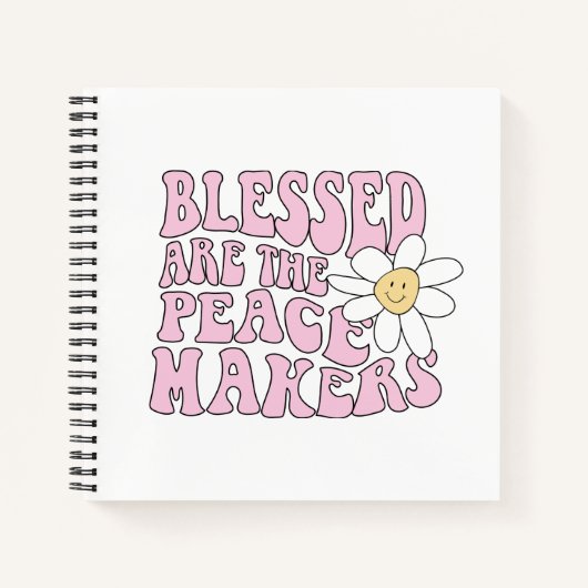 Slogan von Daisy and Peace Makers Notizblock (Vorderseite)