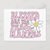 Slogan von Daisy and Peace Makers Postkarte (Vorderseite)