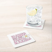 Slogan von Daisy and Peace Makers Rechteckiger Pappuntersetzer (Vor Ort)