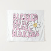 Slogan von Daisy and Peace Makers Wandteppich (Vorderseite (Horizontal))