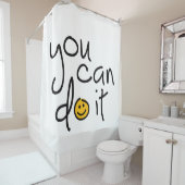 Slogan you can do it, je kunt het of jij doet het. duschvorhang (Beispiel)