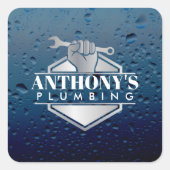 Slogans Business Cards Quadratischer Aufkleber (Vorderseite)