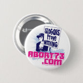 Slogans prüfen nichts/Abort73.com Button (Vorne & Hinten)
