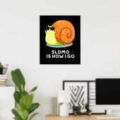 Slomo ist, wie ich funny Snail Puff Dark BG Poster (Heimbüro)