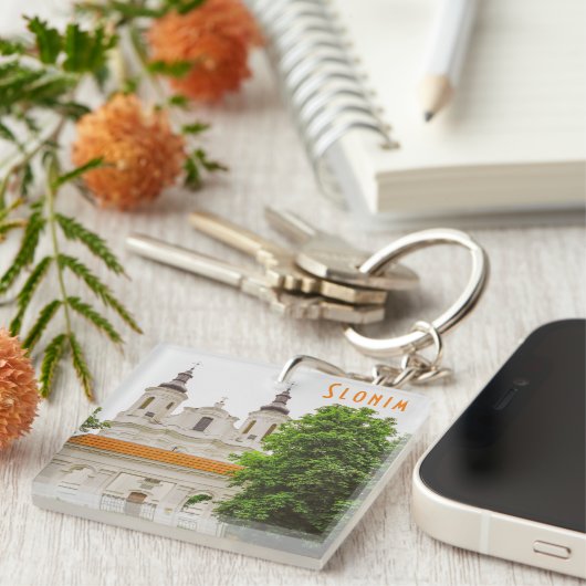 Slonim Belarus Architektur Stadt Kathedrale Schlüsselanhänger (Vorderseite rechts)