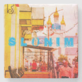 Slonim Belarus Architektur Stadt Straße Stadtbild Steinuntersetzer (Vorderseite)