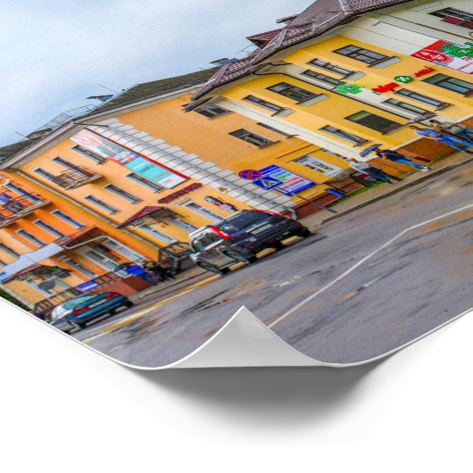 Slonim Belarus Town Architecture Street Poster (Ecke)