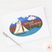 Sloop Clearwater Wind Power Ovaler Aufkleber (Umschlag)