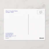 Sloop im Hafen Stonington Postkarte (Rückseite)