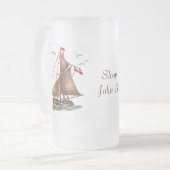 Sloop John B Bier-Tasse Mattglas Bierglas (Vorderseite Links)