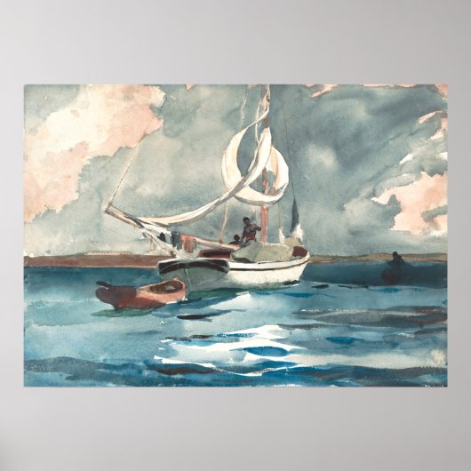 Sloop, Nassau von Winslow Homer Poster (Vorne)