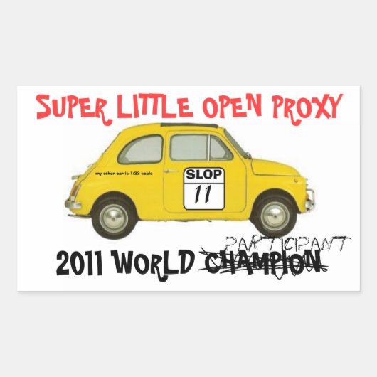 SLOP Teilnehmeraufkleber Rechteckiger Aufkleber (Vorderseite)