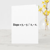 Slope Formula Math Mathematical Physics Karte (Gelbe Blume)