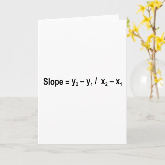 Slope Formula Math Mathematical Physics Karte (Gelbe Blume)
