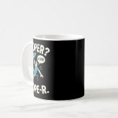 Sloper Nope-r. Rock Climbing Humor White Teal Kaffeetasse (Vorderseite Links)