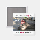 Sloppy Dog Kiss Magnet (Vorderseite/Rückseite)
