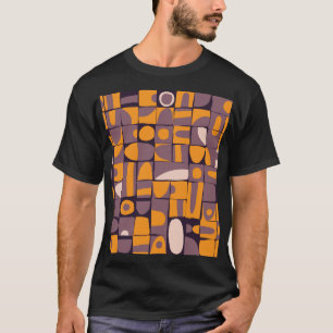 Sloppy Geometrie: Vintages Muster T-Shirt