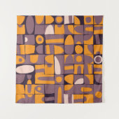 Sloppy Geometrie: Vintages Muster Wandteppich (Vorderseite (Horizontal))