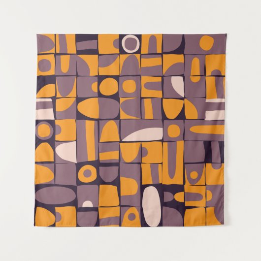 Sloppy Geometrie: Vintages Muster Wandteppich (Vorderseite)