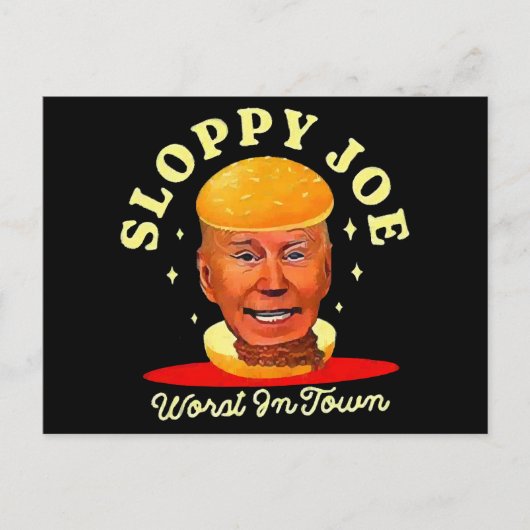 Sloppy Joe Biden Anti President Postkarte (Vorderseite)