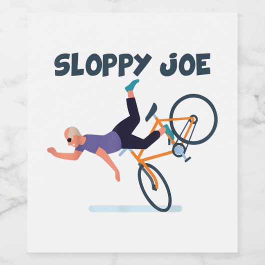 Sloppy Joe Funny Biden Shirt Sloppy Joe Biden Funn Weinetikett (Einzelnes Label)