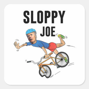 Sloppy Joe Tee Running The Country Is Like Riding Quadratischer Aufkleber