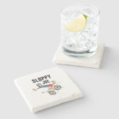 Sloppy Joe Tee Running The Country Is Like Riding Steinuntersetzer (Seitenansicht)