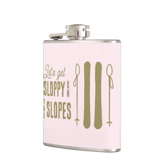 Sloppy Slots Winter Ski Junggeselinnen-Abschied Flachmann (Links)