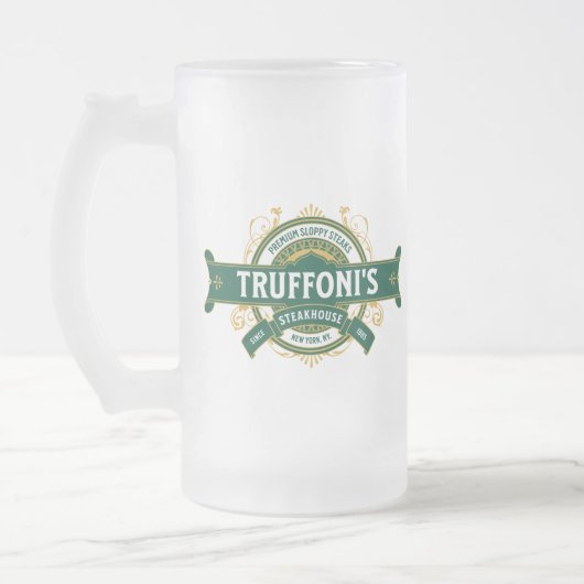 Sloppy Steaks bei Truffoni Mattglas Bierglas (Links)