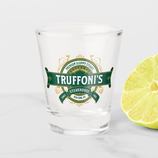 Sloppy Steaks bei Truffoni Schnapsglas (Vorderseite)