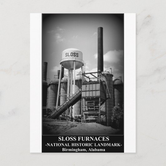 SLOSS FURNACES - Nationale historische Sehenswürdi Postkarte (Vorderseite)