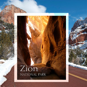 Slot Canyon, Zion National Park, Utah Postcard Postkarte
