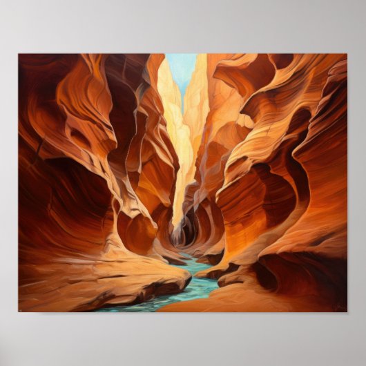 Slot Canyons Utah Landschaft Art Printing Poster (Vorne)