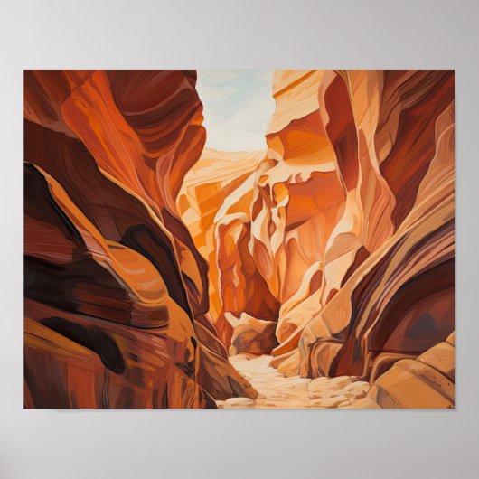 Slot Canyons Utah Landschaft Art Printing Poster (Vorne)