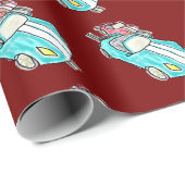 Slot Car Racing Geschenkpapier (Rolleneckpunkt)